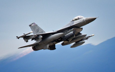 F-16 Aviano takeoff to Poland