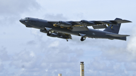 B-52 takeoff top