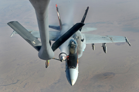 US Navy F-18E Super Hornets supporting operations against ISIL