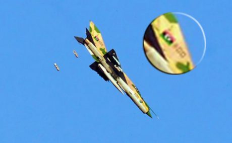 Mig-21 bombing Benghazi close