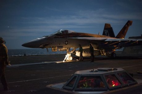 USS Carl Vinson night flight operations