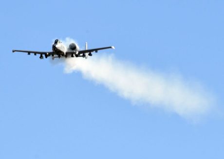 A-10 strafing