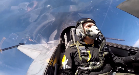 Solo Turk with TUAF commander