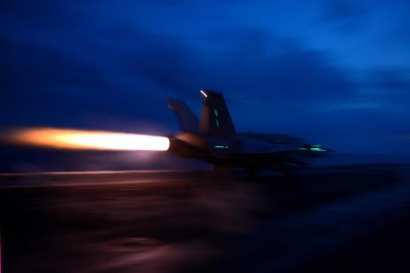 F_A-18C night launch