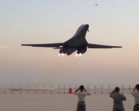B-1 takeoff vine
