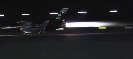 F-16 Aggressors night launch