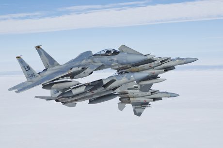 F-15C Breaking formation top