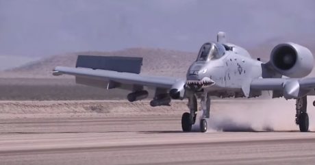 A-10 dry lake bed dirt runway top