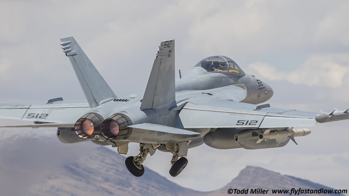 EA-18G Growler VAQ-138 Yellow Jackets on launch for Red Flag 15-3 sortie.