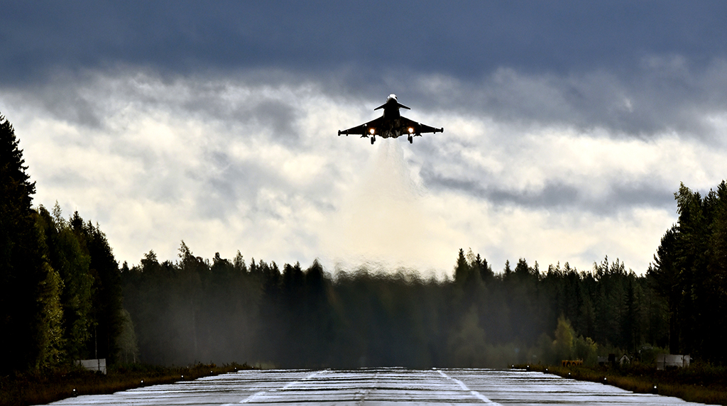 RAF Typhoon Jet Operates From Finnish Road Strip For The First Time Ever