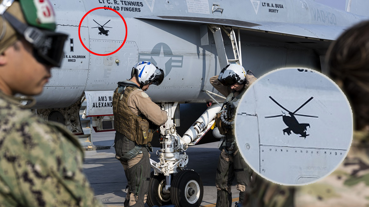 U.S. Navy EA-18G Growler Sports Mysterious Mi-24 Kill Mark