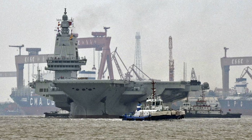 Chinese Aircraft Carrier Fujian Begins Sea Trials
