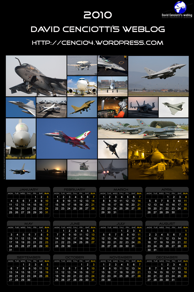 fighter jet calendar
