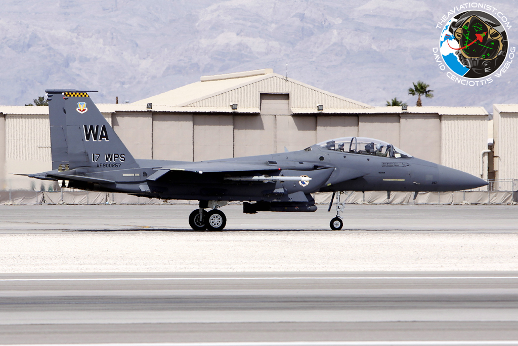 ORIGINAL VEL PATCH NV USAF 17TH WEAPONS SQ- F-15-E Strike Eagle Nellis AFB 