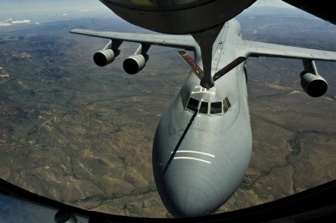 Photo: C-5 Galaxy refuels from a KC-135. Boom operator point of view ...