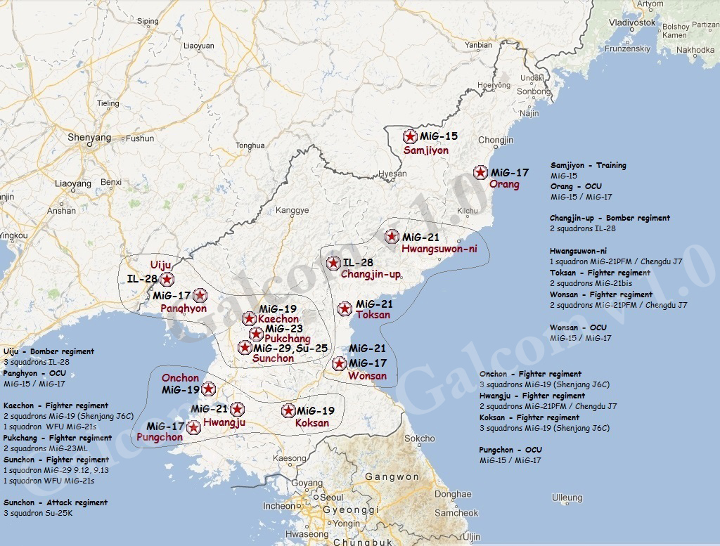 [Map] Here's the North Korean Air Force order of battle The Aviationist