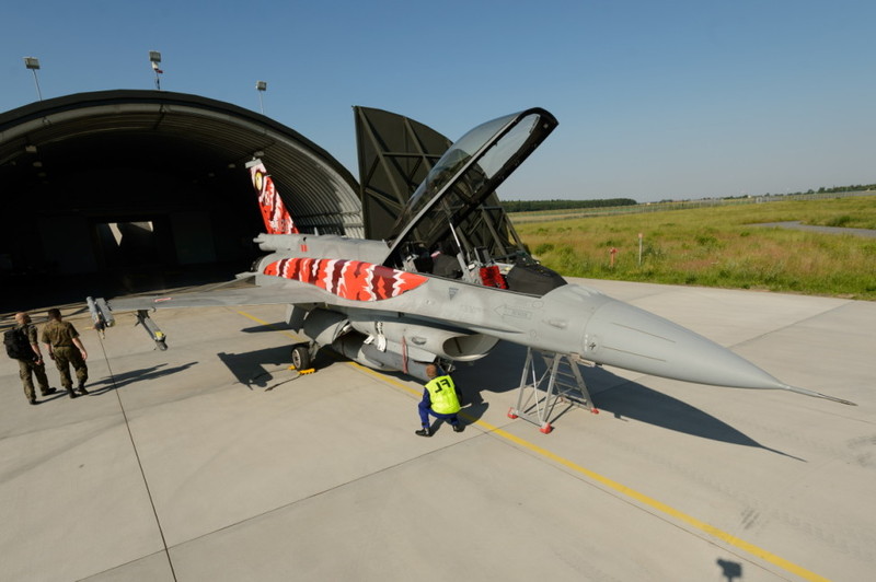 Special Colored Polish F 16s Attending NATO Tiger Meet In Norway   The