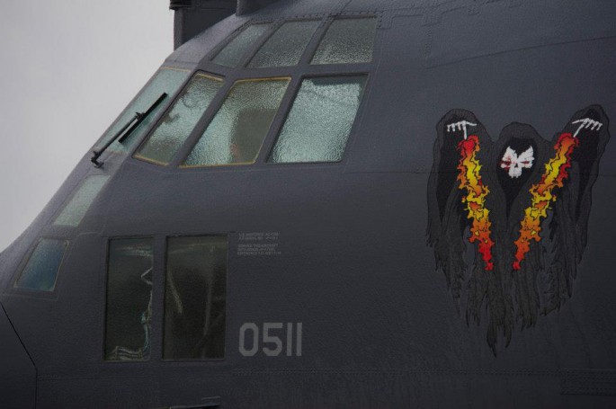 AC-130 frozen windshield