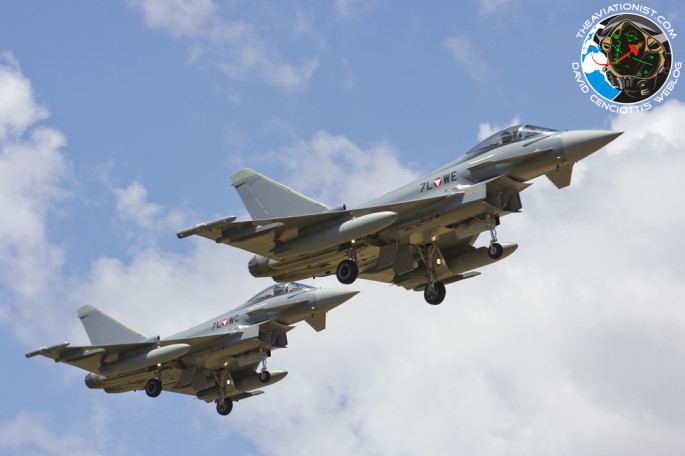 Austrian Typhoons landing