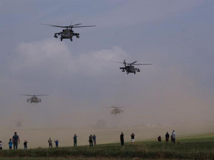 Choppers in Poland take off