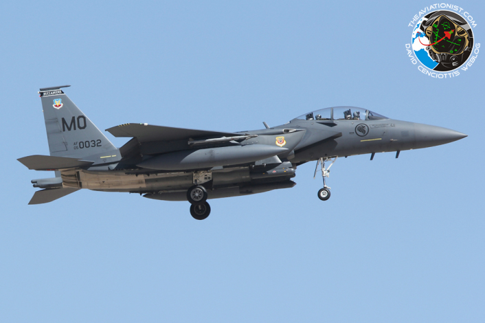 F-15SG. 05-0030:MO 428FS. Rep SNG AF. recovers to Nellis 17.07.2014