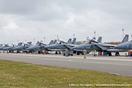 Some interesting photographs of the Air National Guard F-15s at work in ...