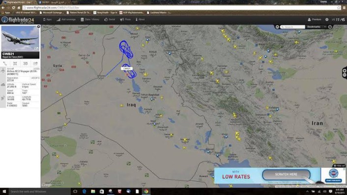 A330 over Iraq