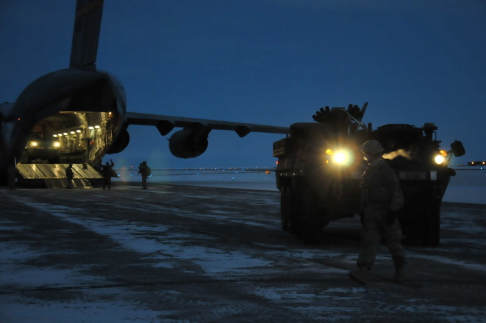 Strykers above the Arctic Circle