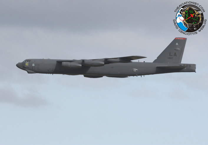 B-52 low over Gando 3