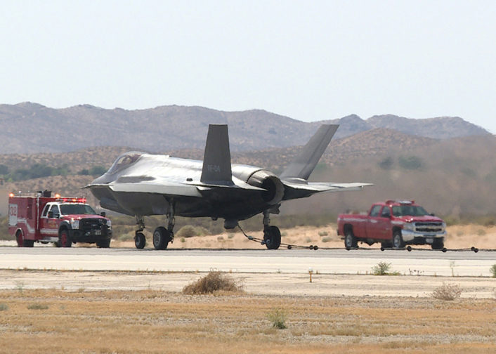 F-35A tailhook emergency vehicles