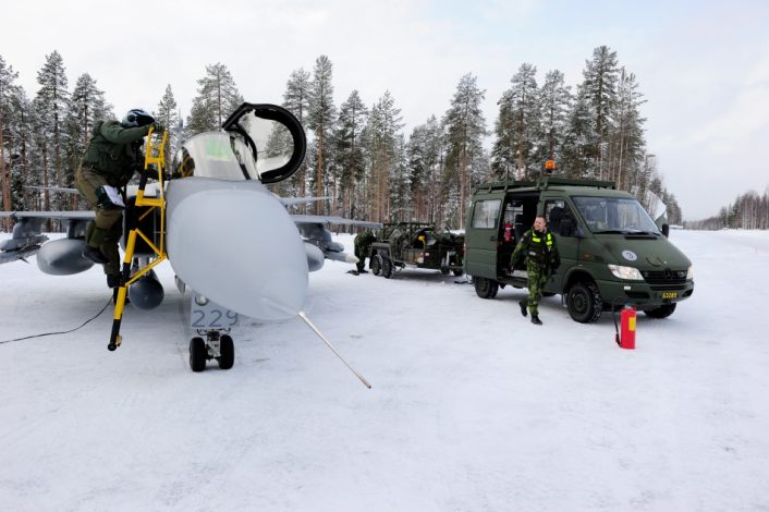 Gripen support snow