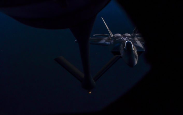 F-22 night aar deliberate strike 2