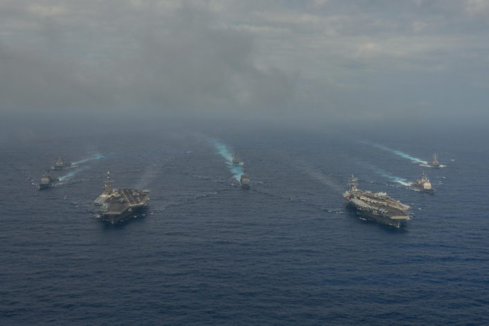Two carriers in South China Sea