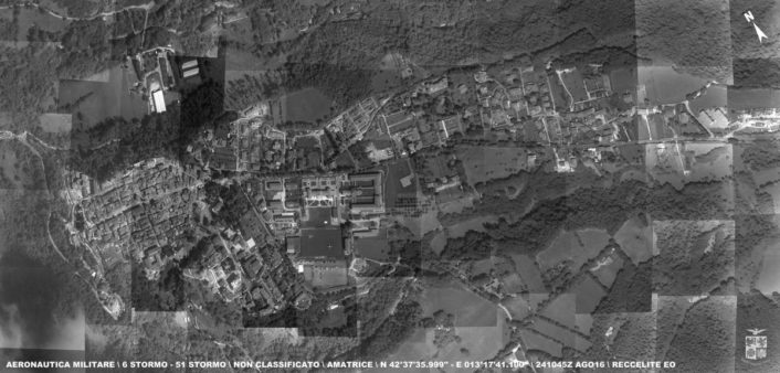 Reccelite imagery of Amatrice in the aftermath of the earthquake. Source: ItAF