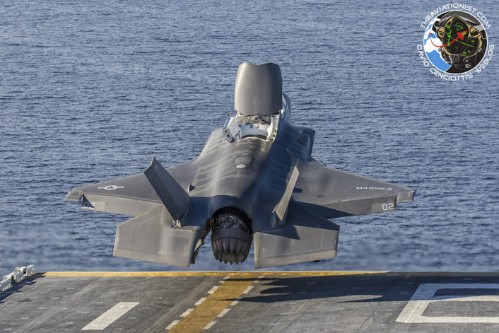 USMC F-35B of VMFA-211 launches off the USS America (LHA-6) during USMC proof of concept capabiliity demonstration November 19, 2016.