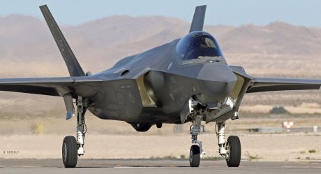 [Photo] F-35A on final at Nellis Air Force Base - The Aviationist