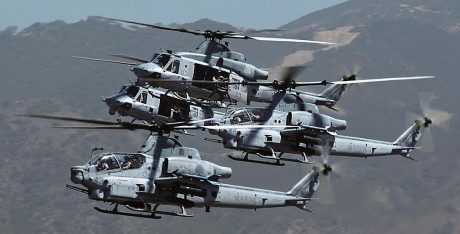 In a massive exercise HMLA-369 launched a unique assault formation of AH-1Z Viper and UH-1Y Venom helicopters