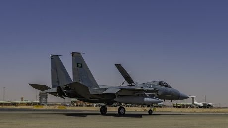 Royal Saudi Air Force F-15s and Typhoons fly to Sudan to train with the ...