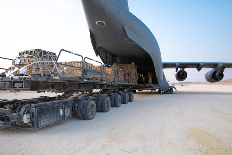 Interesting Images Of C-17s Loading Materiel At Kobani Landing Zone ...