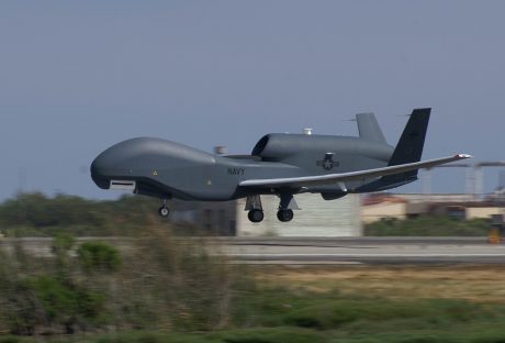 U.S. Navy RQ-4A BAMS-D Surveillance Drone Damaged During Takeoff in the ...