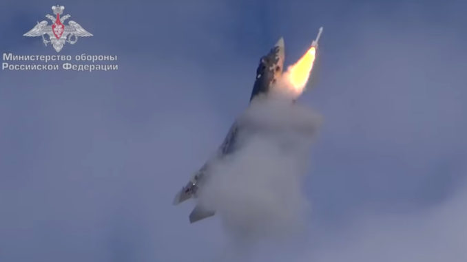 RuAF Su-57 side-weapon bay AAM launch