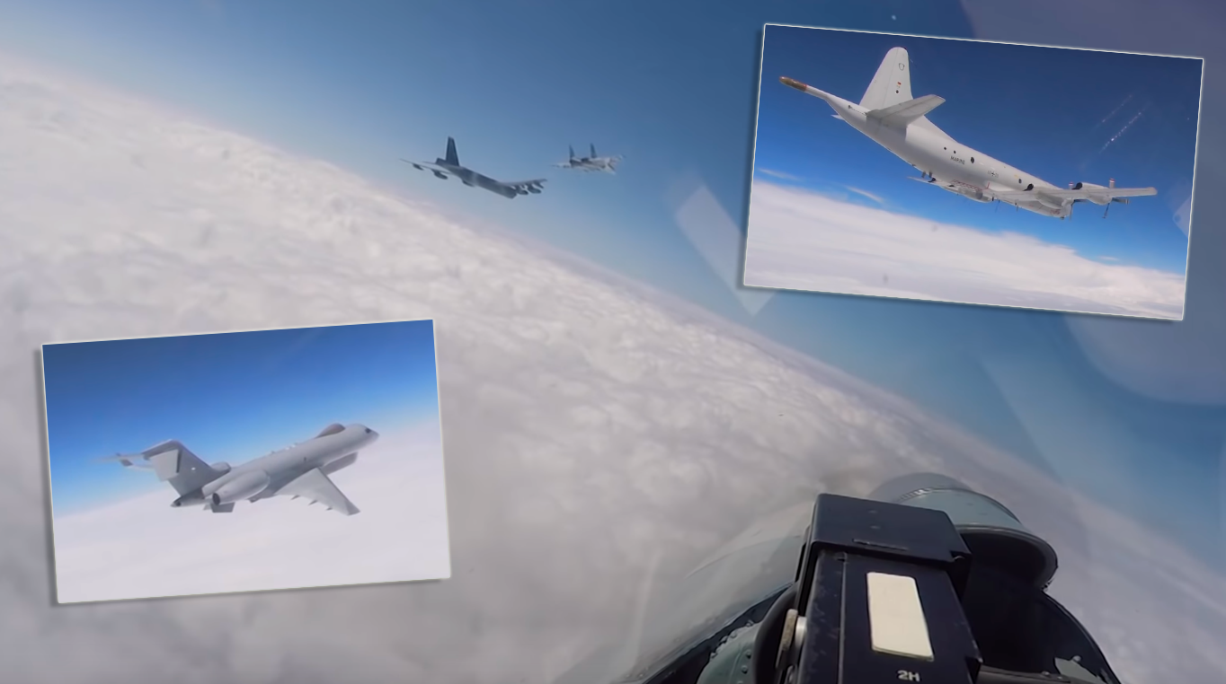 Watch This: Russian Su-27s Intercept USAF B-52H, German Navy P-3C And ...