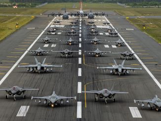 Photo: nearly 70 F-15E Strike Eagles in largest Elephant Walk to date ...