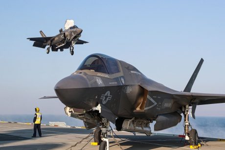 U.S. Marine Corps and British F-35Bs Embark On HMS Queen Elizabeth For ...