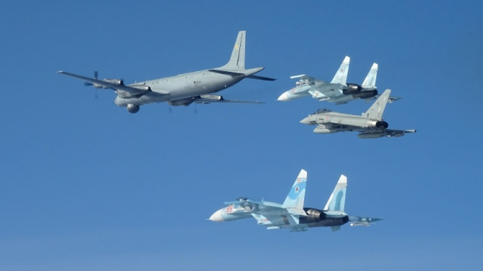 NATO Eurofighter escorting Russian group