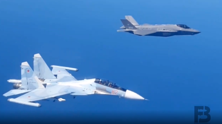 Russian Su-30SM Italian F-35A