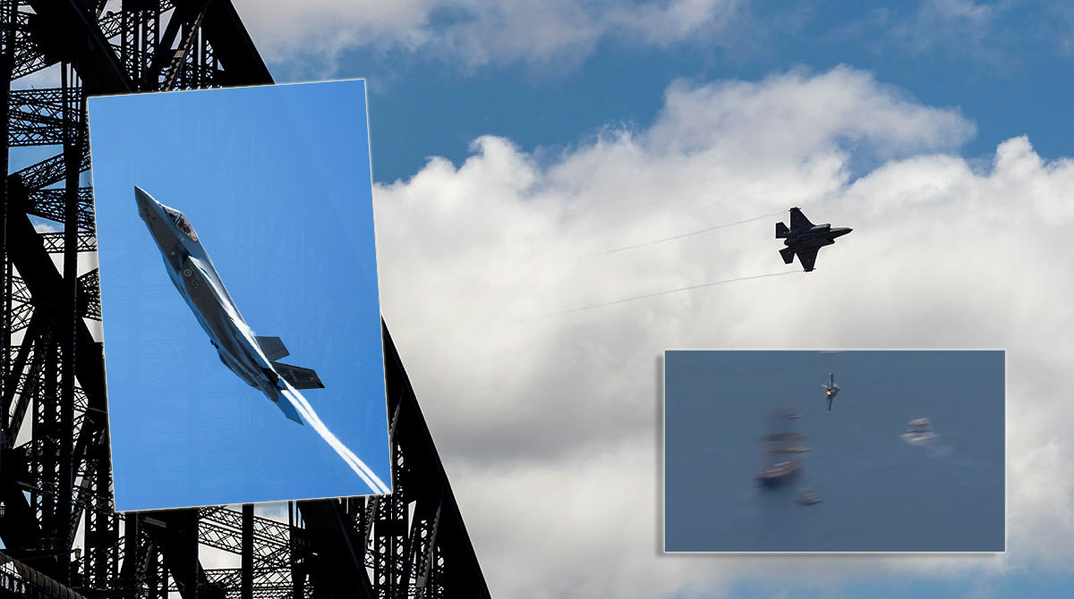 Check Out These Cool Videos Of The RAAF F-35 Flying Over Sydney Harbour For Australia Day