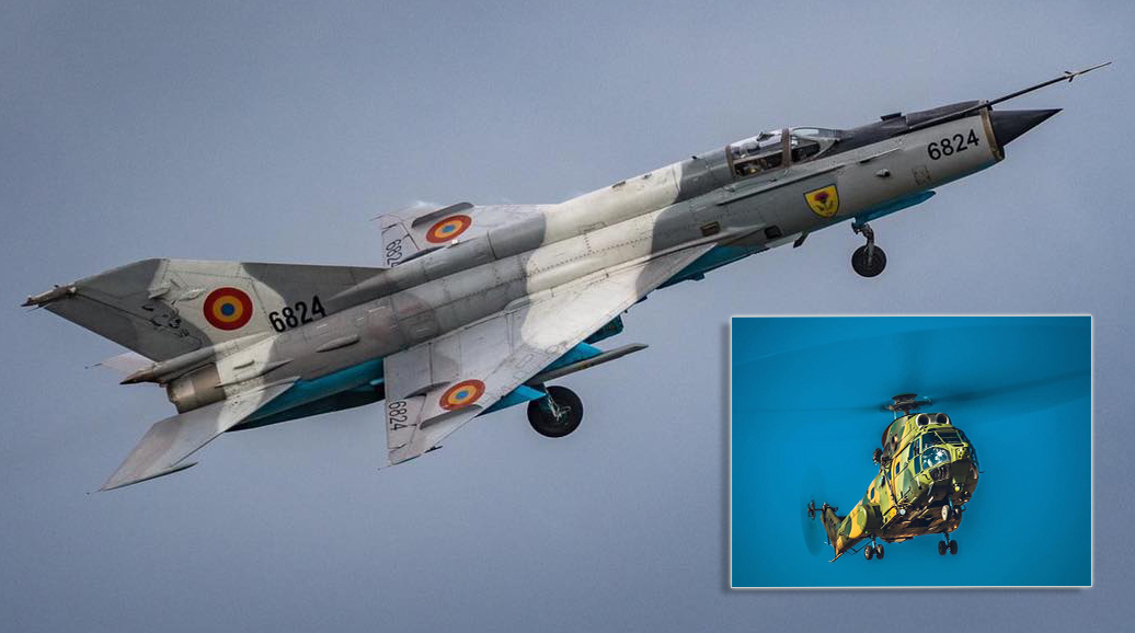 Romanian MiG-21 Crashes. SAR Helicopter Dispatched To Rescue Its Pilot Crashes Too Killing 7