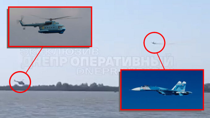 Watch A Russian Flanker Engage A Low Flying Ukrainian Mi-14 Helicopter In The Odesa Oblast