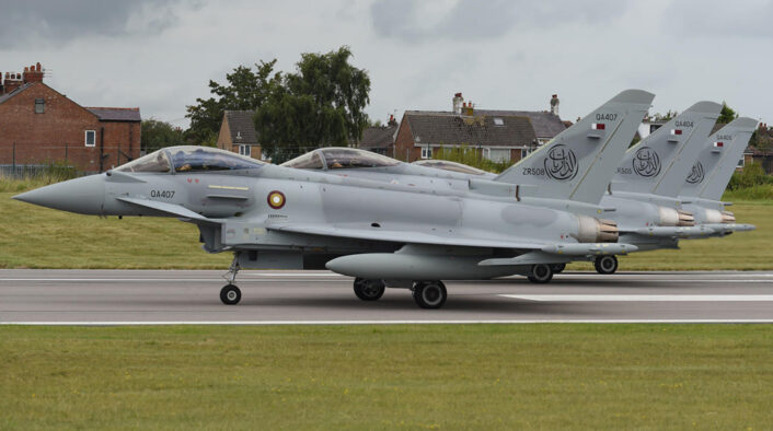 Here are the photos of the Italian Eurofighter Typhoons departing for ...